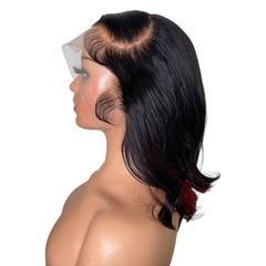 13x4 Frontal Wig with peek-a-boo red.