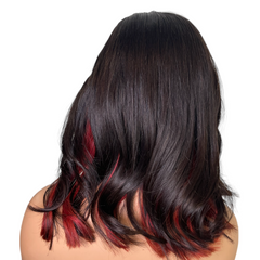 13x4 Frontal Wig with peek-a-boo red.